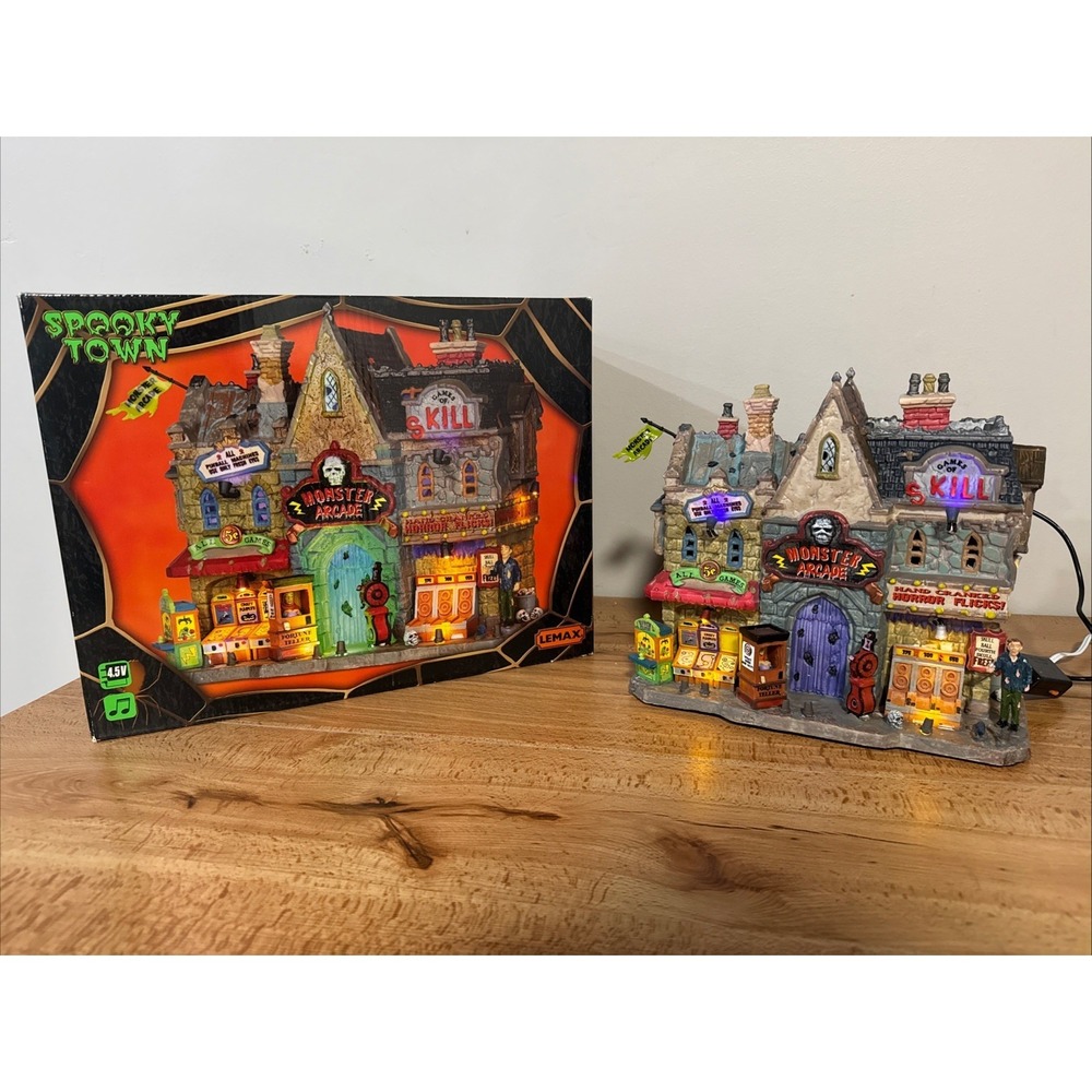 *RARE* Lemax Spooky Town Monster Arcade 2013 Retired - FULLY WORKING - #35551